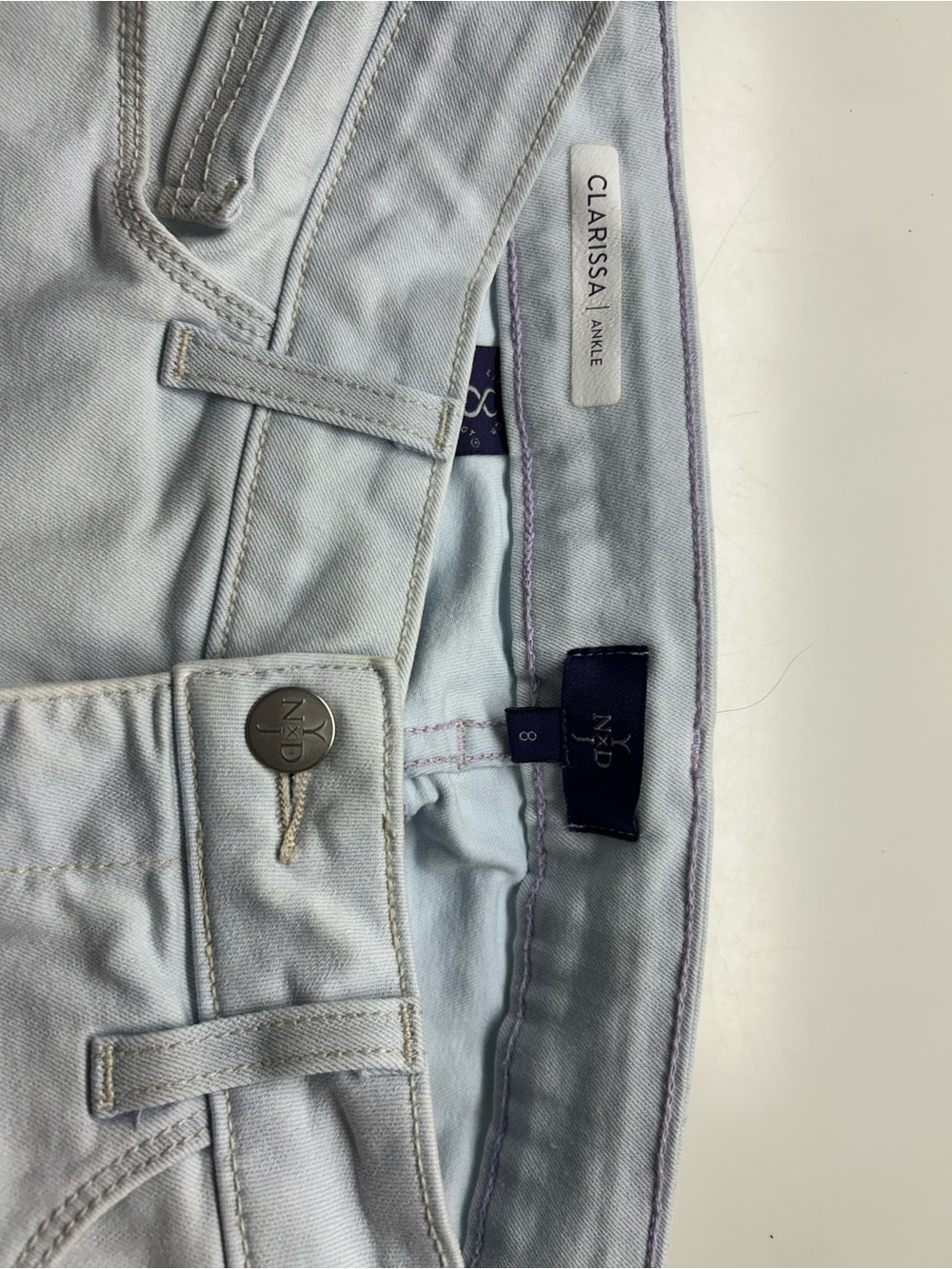 NYDJ Clarissa Ankle Jeans - Pale Blue
